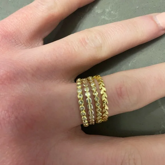 Gorjana Mini Stackable Ring Set - Gold - Size 7 - Picture 7 of 7